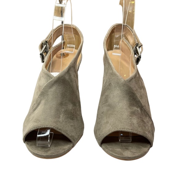 Joe’s Cameron chunky heel taupe tan khaki strappy heels women’s shoes size 8 - Picture 5 of 15